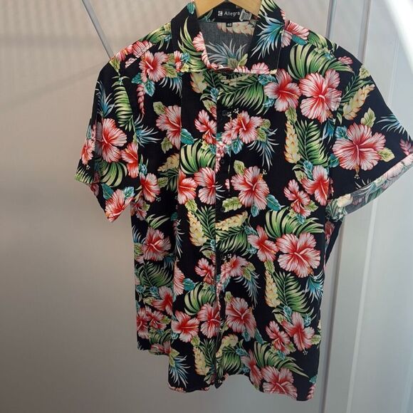 Men’s Allegra Hawaiian Floral Short Sleeve Men’s Button Down 46 Large - Picture 4 of 8